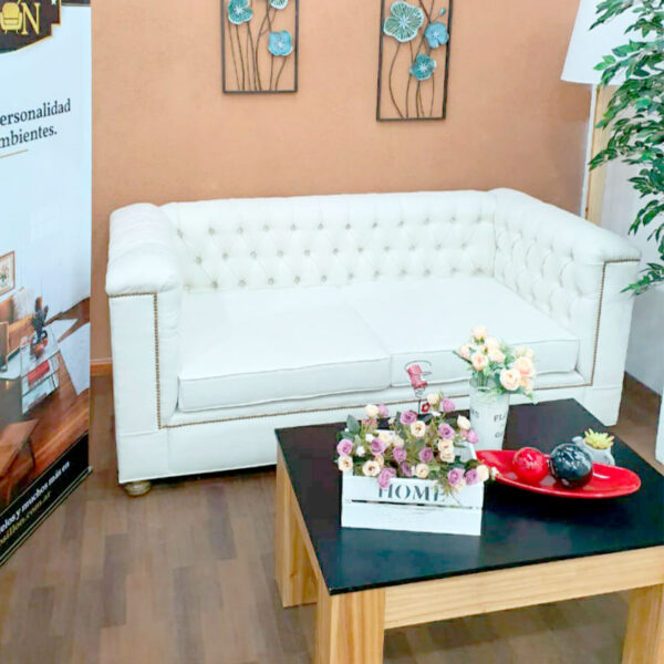 Sillón Chesterfield Blanco
